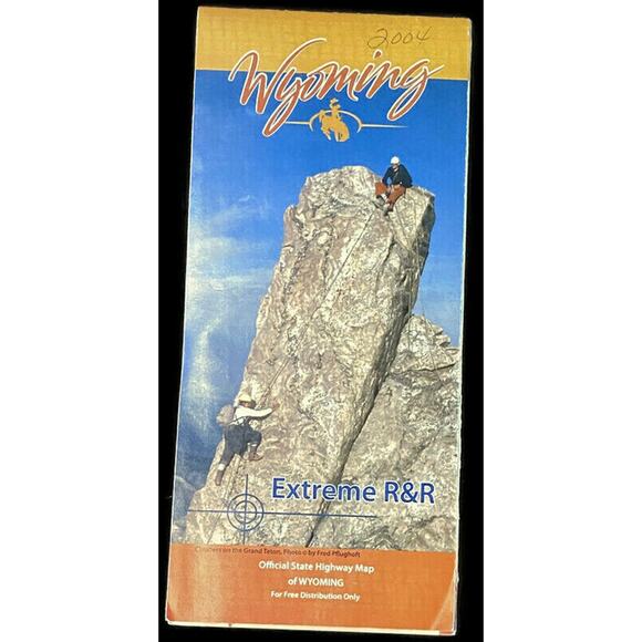 Wyoming 2004 Map Official State Travel Ephemera Trip Tourism Vacation Auto Atlas - Picture 1 of 4